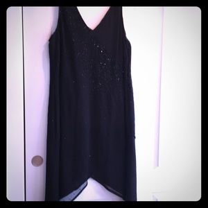 Beaded little black dress!! Size 18 sleeveless.